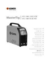 Kemppi MasterTig MLS 3000 ACDC Operating Manual preview