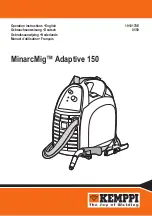 Kemppi MinarcMig Adaptive 150 Operation Instructions Manual предпросмотр