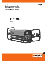 Kemppi Promig 100 Operation Instructions Manual предпросмотр