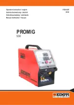 Kemppi Promig 530 Operation Instructions Manual предпросмотр