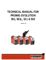 Kemppi PROMIG EVOLUTION 501 Technical Manual preview