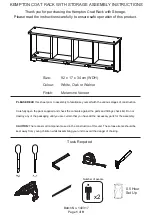 Предварительный просмотр 1 страницы Kempton COAT RACK WITH STORAGE Assembly Instructions Manual