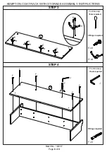 Предварительный просмотр 6 страницы Kempton COAT RACK WITH STORAGE Assembly Instructions Manual