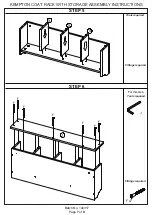 Предварительный просмотр 7 страницы Kempton COAT RACK WITH STORAGE Assembly Instructions Manual