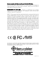 Предварительный просмотр 4 страницы Ken A Vision 910-171-151 Instruction Manual