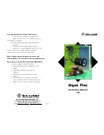 Preview for 1 page of Ken A Vision Aqua Flex 1470 Instruction Manual