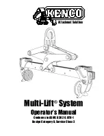 Kenco Multi-Lift Operating Manual предпросмотр