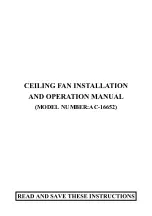 Preview for 1 page of Kendal Lighting AC-16652 Installation And Operation Manual