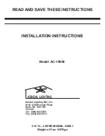 Preview for 1 page of Kendal Lighting AC-19856 Installation Instructions Manual