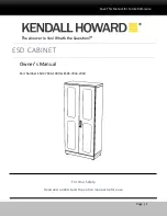 Preview for 1 page of Kendall Howard ESDC-7836-1000 Owner'S Manual