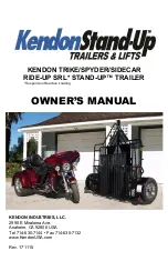 Предварительный просмотр 1 страницы Kendon Stand-Up TRIKE/SPYDER/SIDECAR Ride-Up SRL Owner'S Manual