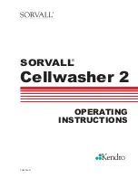 Kendro Sorvall Cellwasher 2 Operating Instructions Manual preview