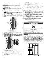 Предварительный просмотр 8 страницы Kenmore 106.4112 Series Use & Care Manual