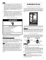 Предварительный просмотр 9 страницы Kenmore 106.4112 Series Use & Care Manual