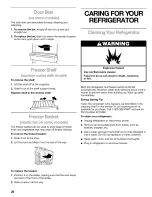 Preview for 20 page of Kenmore 106.57572791 User And Care Manual