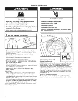 Предварительный просмотр 8 страницы Kenmore 110.21302013 Use And Care Manual