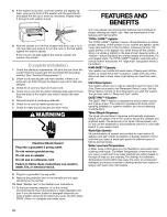 Preview for 10 page of Kenmore 110.2494 Series Use & Care Manual