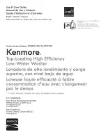 Kenmore 110.2613 Series Use & Care Manual предпросмотр