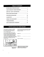 Preview for 2 page of Kenmore 110.26912691 Owner'S Manual And Installation Instructions