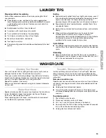 Preview for 19 page of Kenmore 110.2803 Series Use & Care Manual