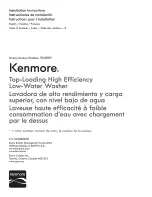 Preview for 1 page of Kenmore 110.28102310 Installation Instructions Manual