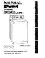 Preview for 1 page of Kenmore 110.29882890 Owner'S Manual And Installation Instructions