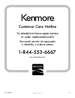 Предварительный просмотр 54 страницы Kenmore 110.4443 Series Use & Care Manual