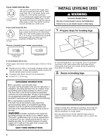 Предварительный просмотр 6 страницы Kenmore 110.60022010 Installation Instructions Manual