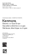 Предварительный просмотр 1 страницы Kenmore 110.60372710 Use & Care Manual