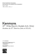 Kenmore 110.67102310 Installation Instructions Manual preview