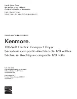 Предварительный просмотр 1 страницы Kenmore 110.84422610 Use & Care Manual