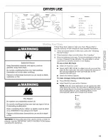 Предварительный просмотр 19 страницы Kenmore 110.8586 Series Use And Care Manual