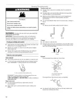 Предварительный просмотр 14 страницы Kenmore 110.8770 Series Use & Care Manual