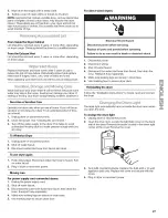 Предварительный просмотр 27 страницы Kenmore 110.8770 Series Use & Care Manual