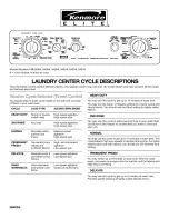 Kenmore 110.9496 Series Cycle Descriptions preview