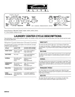 Предварительный просмотр 1 страницы Kenmore 110.9496 Series Cycle Descriptions