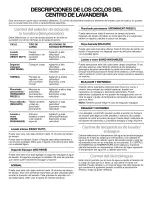 Preview for 3 page of Kenmore 110.9496 Series Cycle Descriptions