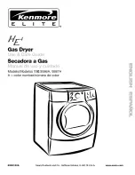 Kenmore 110,9587 Use And Care Manual preview