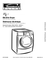 Предварительный просмотр 1 страницы Kenmore 110.C8787? Use & Care Manual