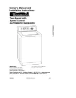 Предварительный просмотр 1 страницы Kenmore 11020802990 and Owner'S Manual And Installation Instructions