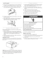 Предварительный просмотр 8 страницы Kenmore 11026152500 Installation Instructions Manual