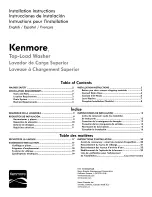 Preview for 1 page of Kenmore 11028132410 Installation Instructions Manual