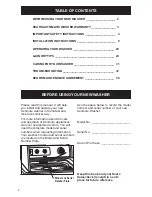 Preview for 2 page of Kenmore 11029852990 Owner'S Manual And Installation Instructions