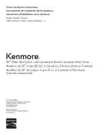 Kenmore 11075202310 Installation Instructions Manual предпросмотр