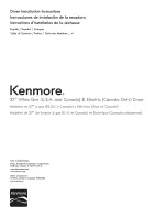 Kenmore 11076002010 Installation Instructions Manual предпросмотр