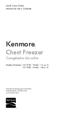 Preview for 1 page of Kenmore 111.17142 Use & Care Manual