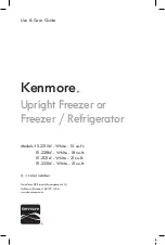 Предварительный просмотр 1 страницы Kenmore 111.2121 Series Manual