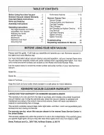 Preview for 2 page of Kenmore 116.30412 Owner'S Manual