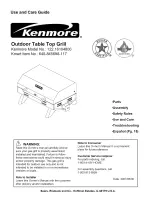 Kenmore 122.16104800 Use And Care Manual preview