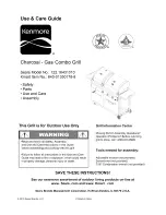 Kenmore 122.1643101 Use And Care Manual preview